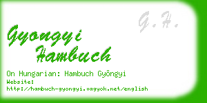 gyongyi hambuch business card