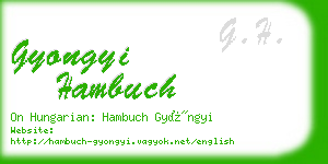 gyongyi hambuch business card